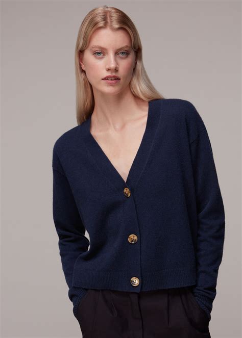 Navy Cashmere Cardigan 